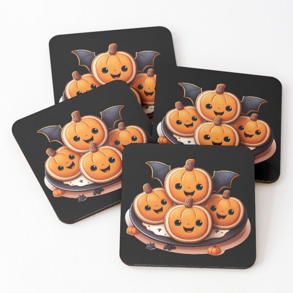 Item preview, Pumpkin bat cookies designed and sold by SpookyKawaiiPrt.