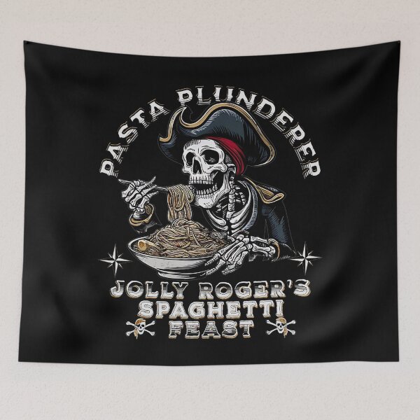 Item preview, PASTA PLUNDERER - PIRATE EATING SPAGHETTI - HALLOWEEN designed and sold by justyna-s28.