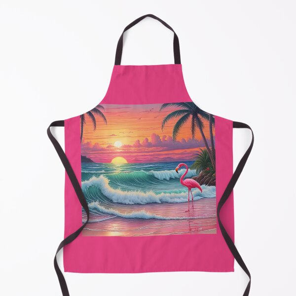 Item preview, Flamingo on a Tropical Pink Beach designed and sold by BougieSouthern.