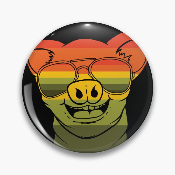 Item preview, Cool Pig Retro Funny Pig Lover Farmer Retro  designed and sold by smartrocket.