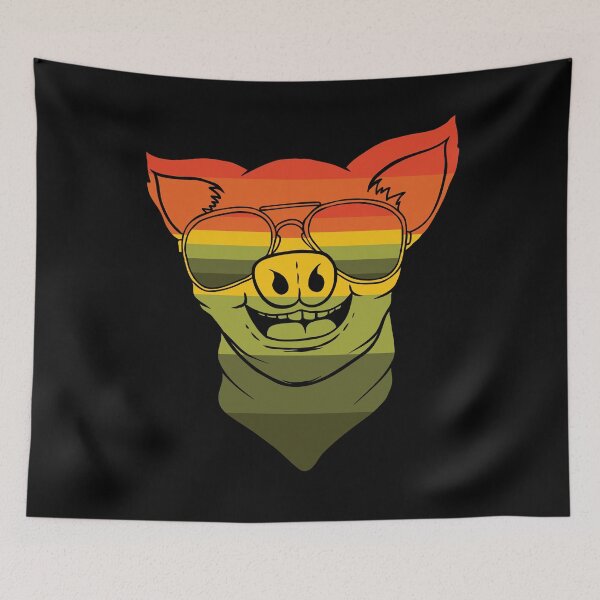 Item preview, Cool Pig Retro Funny Pig Lover Farmer Retro  designed and sold by smartrocket.