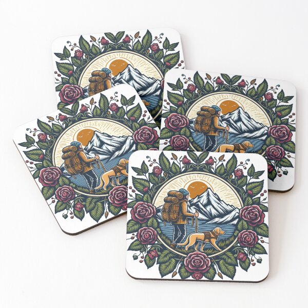 Item preview,  A hiker, accompanied by a loyal dog designed and sold by VisualHut.