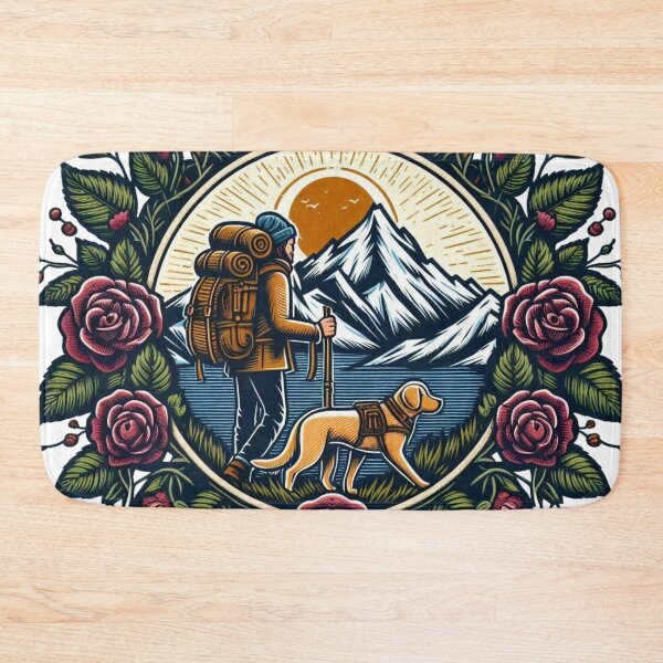 Item preview,  A hiker, accompanied by a loyal dog designed and sold by VisualHut.