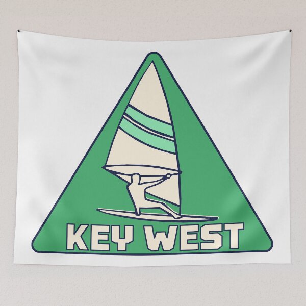 Aperçu de l'œuvre Décalcomanie de surf de Key West en Floride créée et vendue par Decal Mania.