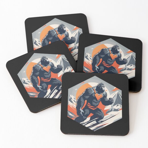 Item preview, Gorilla Superhero at the Slope designed and sold by AbsoluteA.