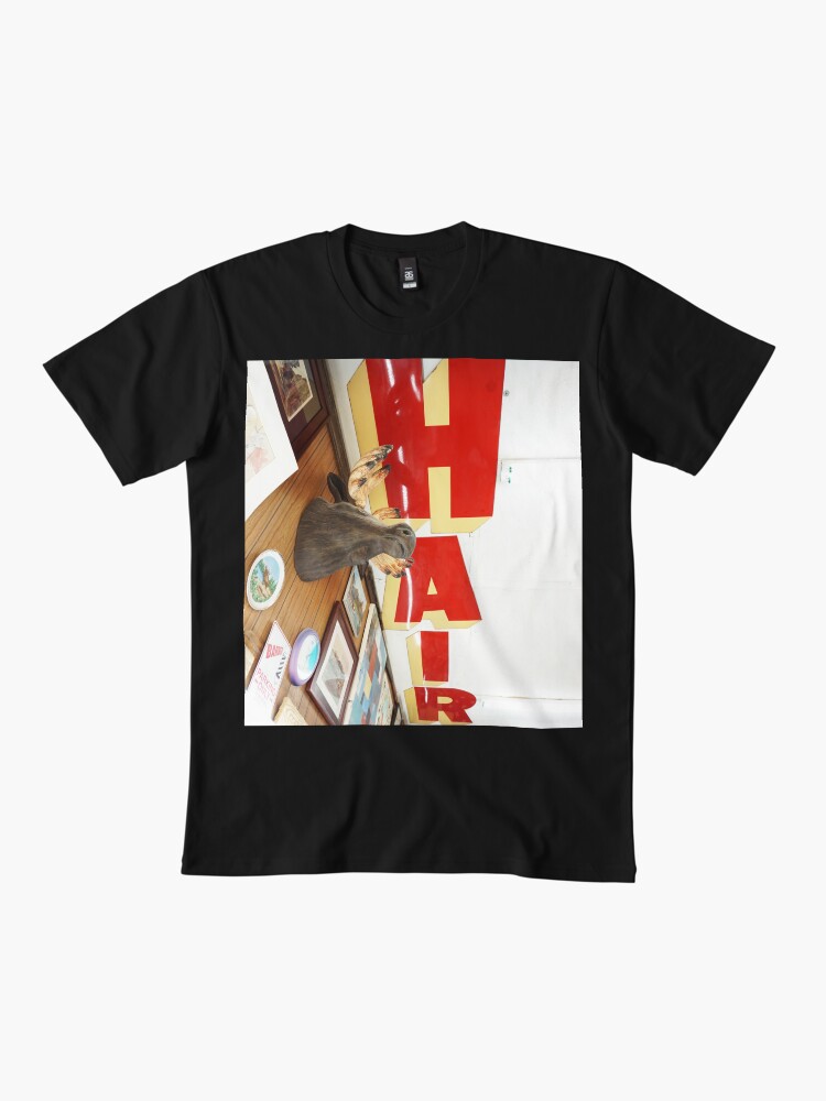 Thumbnail 2 of 4, Premium T-Shirt, Doug's Barbershop HAIR! T-shirt (Black) designed and sold by DougsBarbershop.