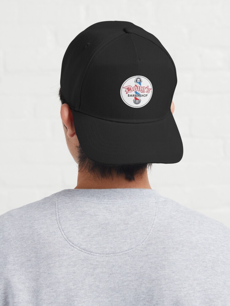 Thumbnail 4 of 7, Cap, Doug's Logo Baseball Hat (Black) designed and sold by DougsBarbershop.