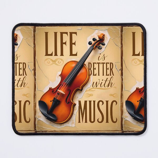 Item preview, Life Is Better With Music Violin Music Quote designed and sold by TheArtOfPat.