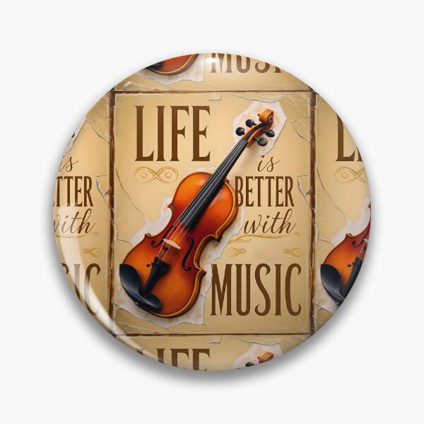 Item preview, Life Is Better With Music Violin Music Quote designed and sold by TheArtOfPat.