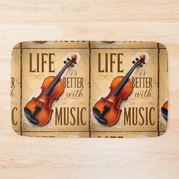 Item preview, Life Is Better With Music Violin Music Quote designed and sold by TheArtOfPat.