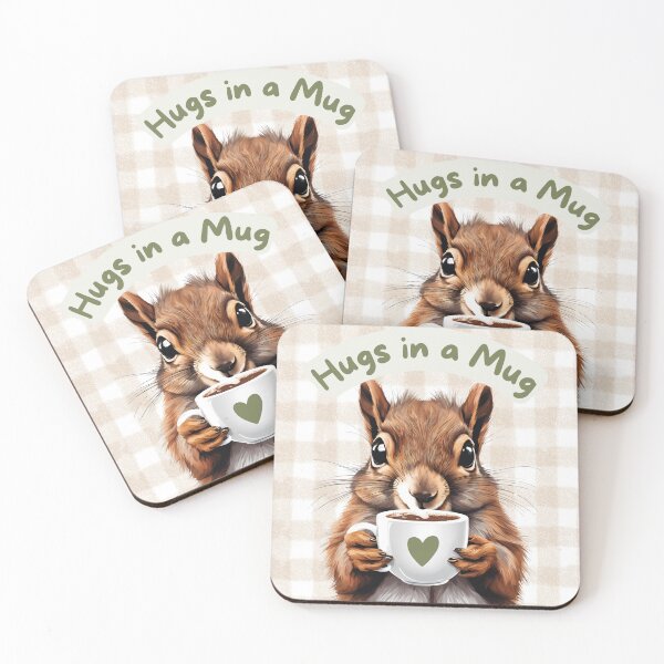Item preview, "Hugs in a Mug" Cute Squirrel Hot Cocoa designed and sold by LemonHorse.
