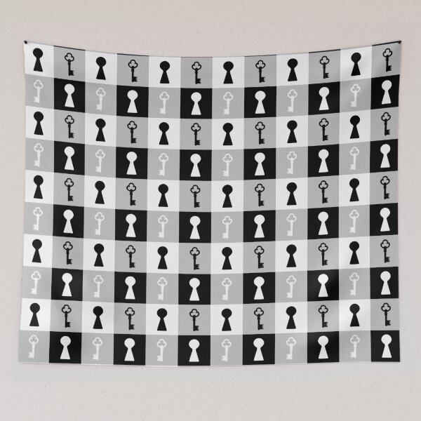 Item preview, Symmetric composition of keys and keyholes and white and black color designed and sold by ZorianArt.