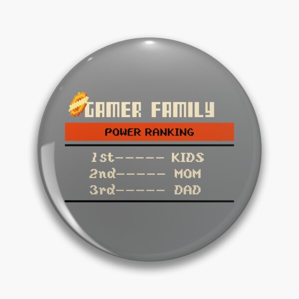 Item preview, Gamer Family Power Ranking designed and sold by Circle-Cats.