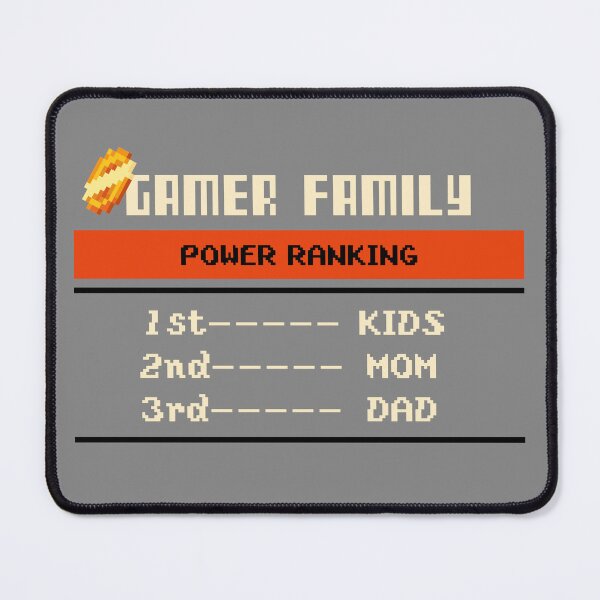 Item preview, Gamer Family Power Ranking designed and sold by Circle-Cats.