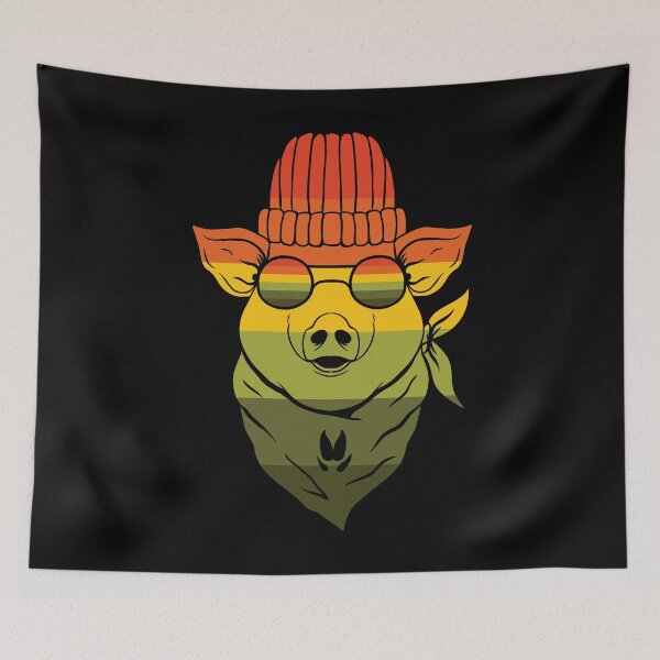 Item preview, Cool Pig Retro Funny Pig Lover Farmer Retro  designed and sold by smartrocket.