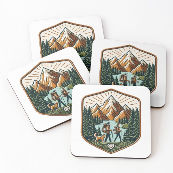 Item preview, A couple,  hikes through the mountains with their faithful dog by their side. designed and sold by VisualHut.