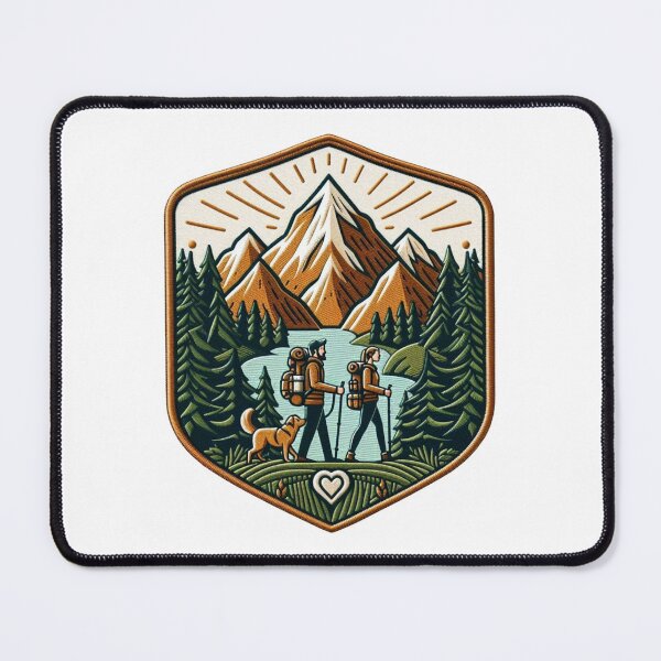 Item preview, A couple, hikes through the mountains with their faithful dog by their side. designed and sold by VisualHut.