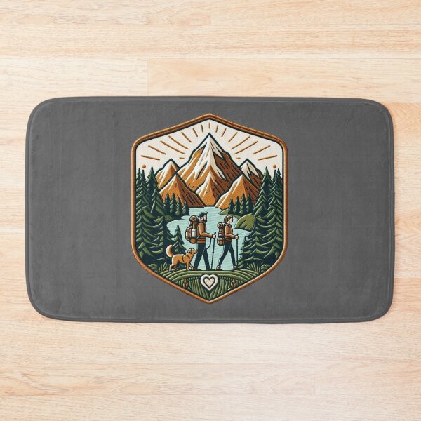 Item preview, A couple,  hikes through the mountains with their faithful dog by their side. designed and sold by VisualHut.