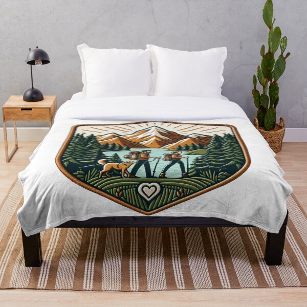 Item preview, A couple,  hikes through the mountains with their faithful dog by their side. designed and sold by VisualHut.