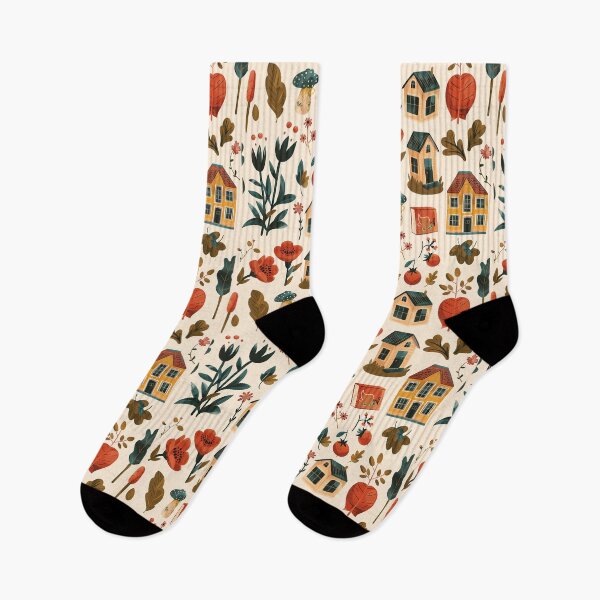 Item preview, Pattern of houses, books and nature. designed and sold by Yolanda Cañardo Galve.