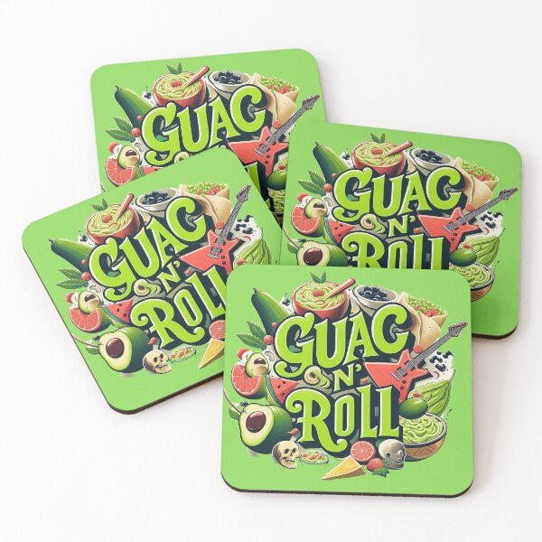 Item preview, Rock Out in Style with This Avocado-Themed 'Guac N' Roll' Design designed and sold by 7Four1 Designs.