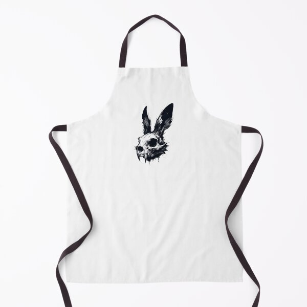 Item preview, Monochromatic Goth Vampire Bunny Skull designed and sold by TomFrontierArt.