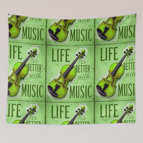 Item preview, Life Is Better With Music Violin Music Quote designed and sold by TheArtOfPat.