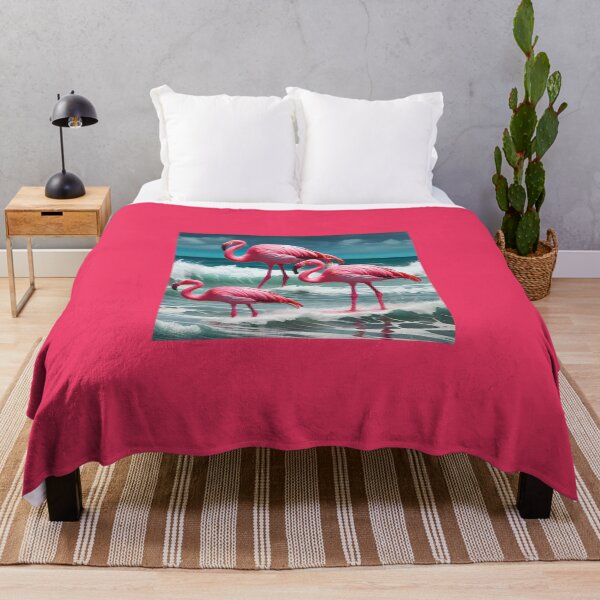 Item preview, Beautiful Pink Flamingos in the Surf designed and sold by BougieSouthern.
