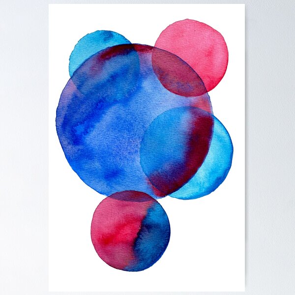 Item preview, Circles, Abstract, Watercolor designed and sold by Serkan ileri.