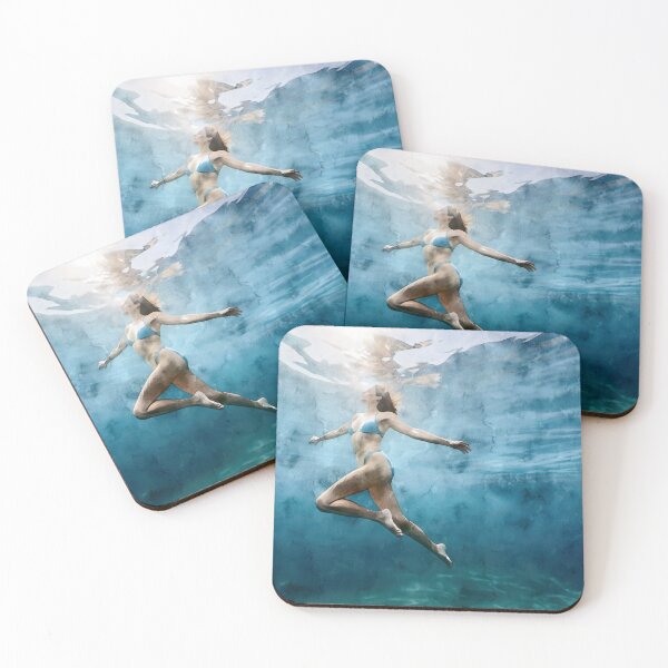 Item preview, Woman Swimming Underwater Rising to the Surface designed and sold by Janine Aykens.
