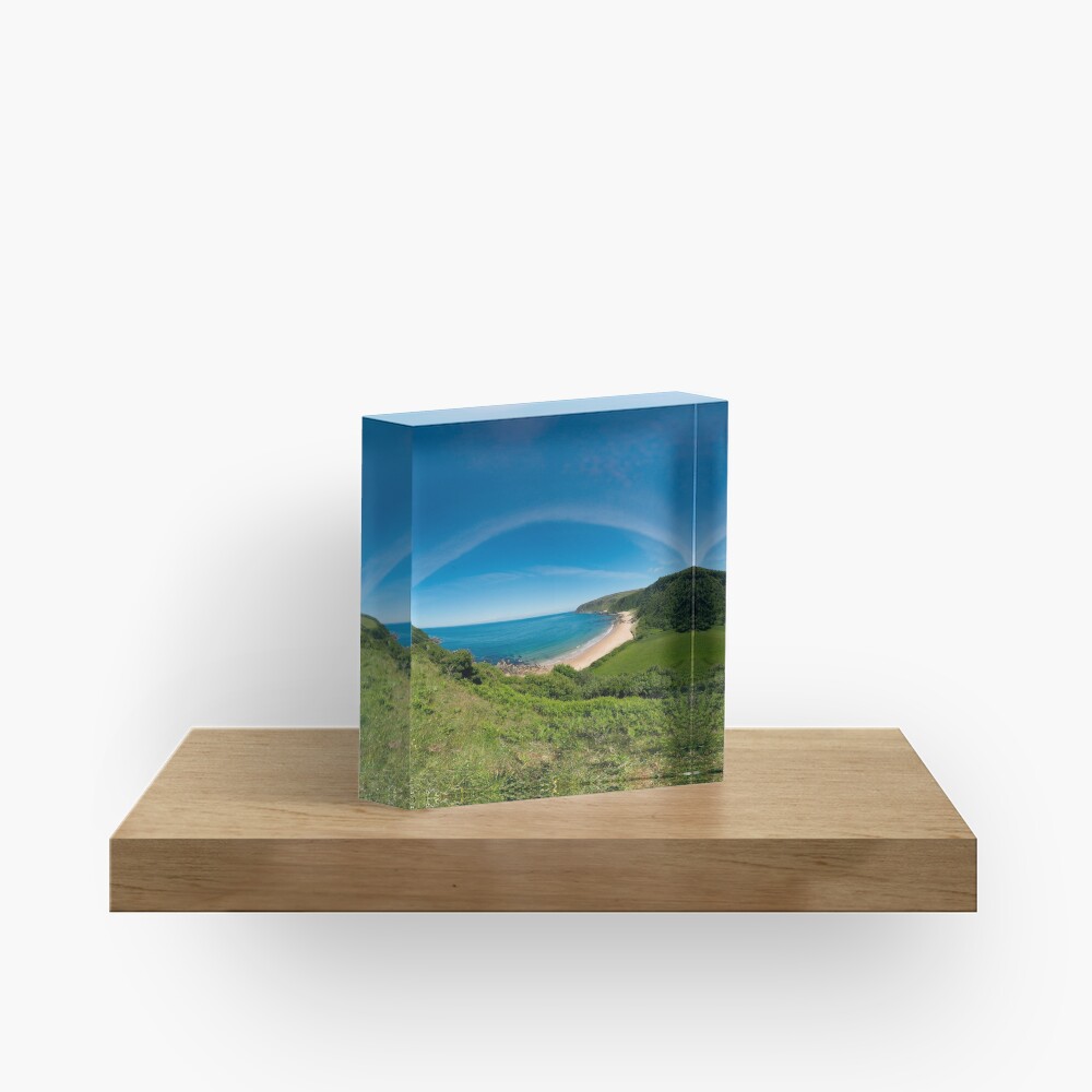 Kinnagoe Bay Panorama Acrylic Block