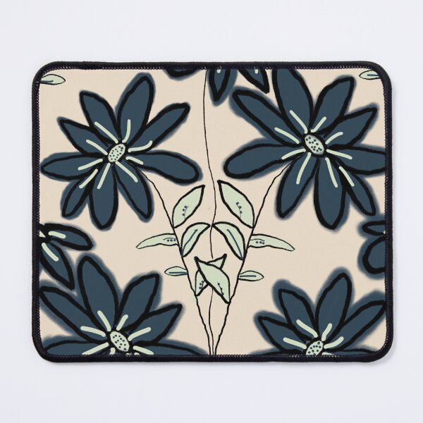 Item preview, Cream & Blue Botanical designed and sold by Jyotika Patel.