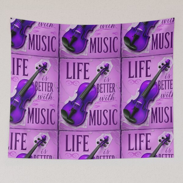 Item preview, Life Is Better With Music Violin Music Quote designed and sold by TheArtOfPat.