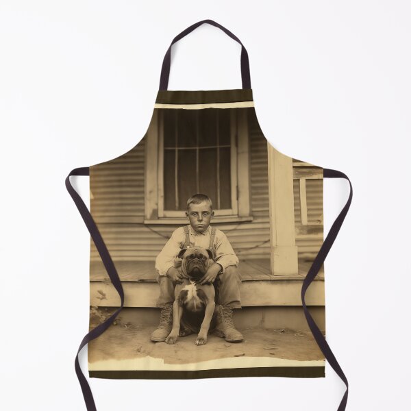 Item preview, Vintage Photograph of Boy with Boxer Dog designed and sold by Samuelsboro.