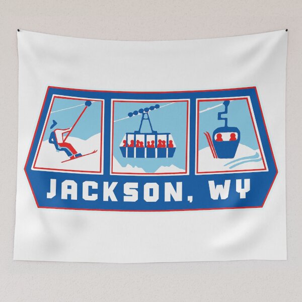Item preview, Jackson Wyoming Ski Decal designed and sold by Decal Mania.