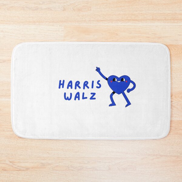 Item preview, Harris Walz Bubble Letters Dancing Heart Blue designed and sold by amyshira7.