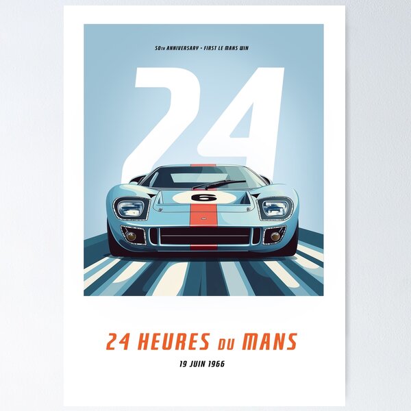 Item preview, Le mans 1966 Vintage poster - 24 heures du mans designed and sold by gaviani.