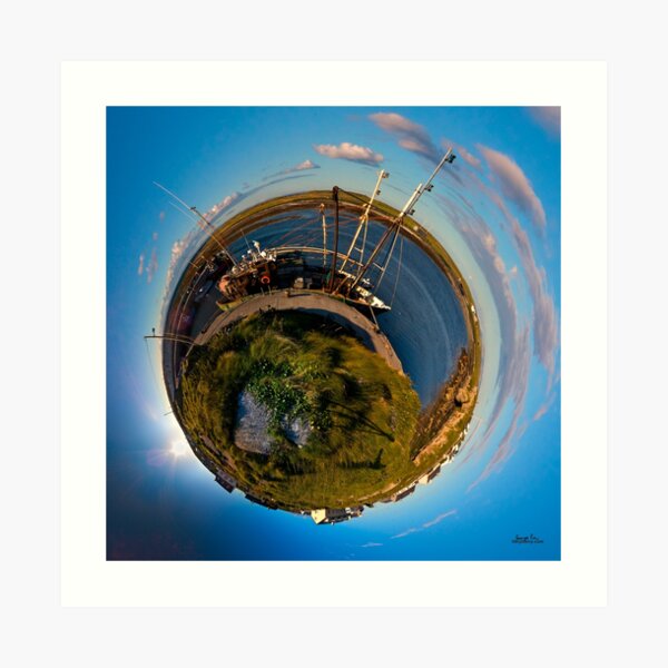 Fishing Boat, Killeany Pier, Inishmore, Aran Islands Art Print