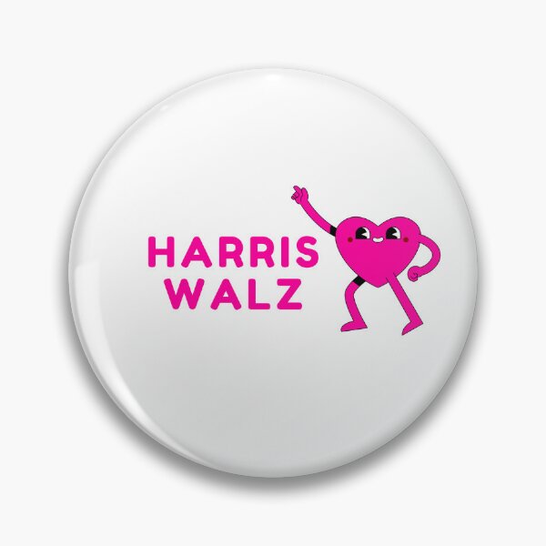 Artikelvorschau, Kamala Harris Tim Walz Tanzendes Herz Pink entworfen und verkauft von amyshira7.