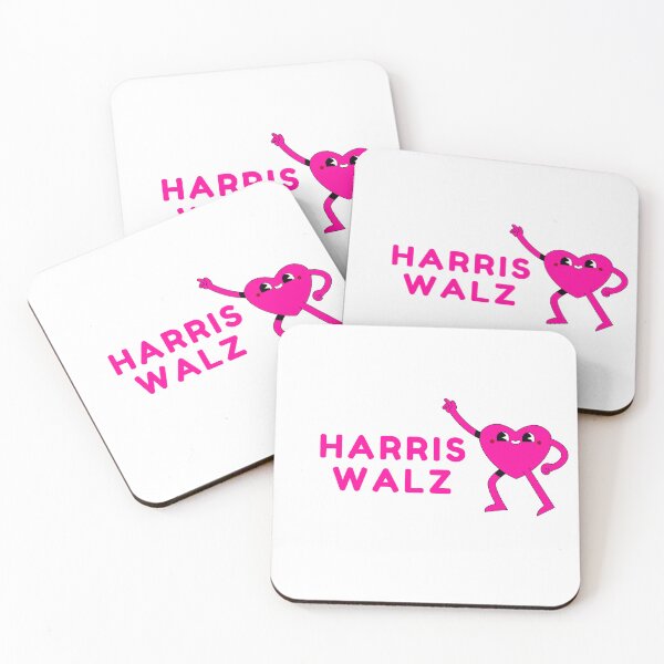Item preview, Kamala Harris Tim Walz Dancing Heart Pink designed and sold by amyshira7.
