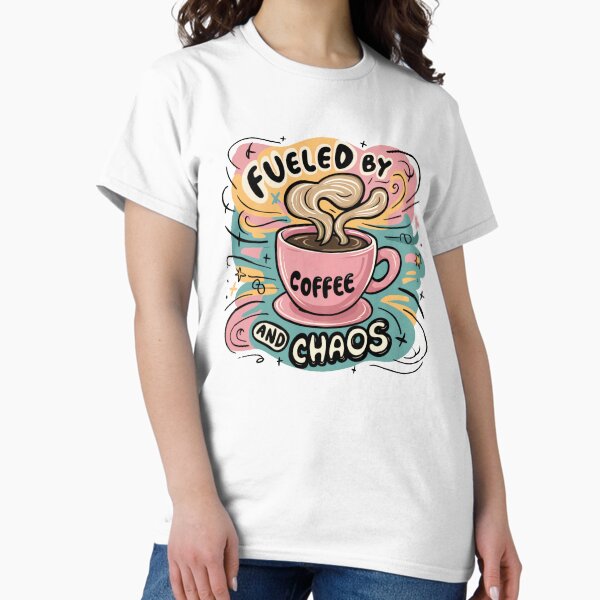 Item preview, Fueled By Coffee And Chaos Fitness Women T-Shirt designed and sold by InkVibeTees.