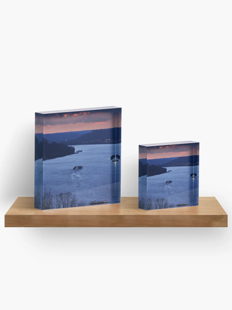 Thumbnail 3 von 5, Acrylblock, Winter am Ohio River designt und verkauft von mattmangrease.