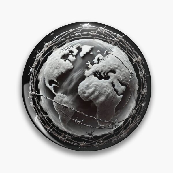 Item preview, Earth Enclosed in Barbed Wire designed and sold by Blink Art Studio.