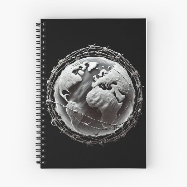 Item preview, Earth Enclosed in Barbed Wire designed and sold by Blink Art Studio.