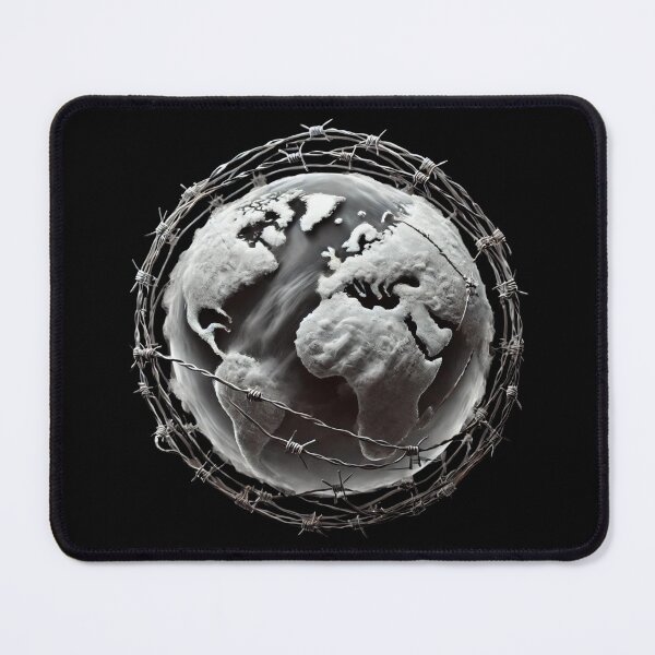 Item preview, Earth Enclosed in Barbed Wire designed and sold by Blink Art Studio.