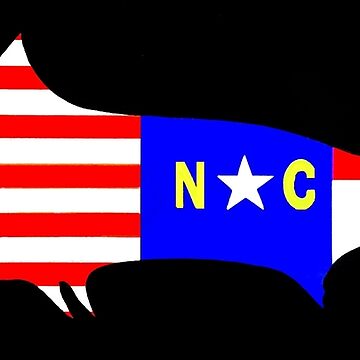 Marlin Logo Sticker - NC Flag