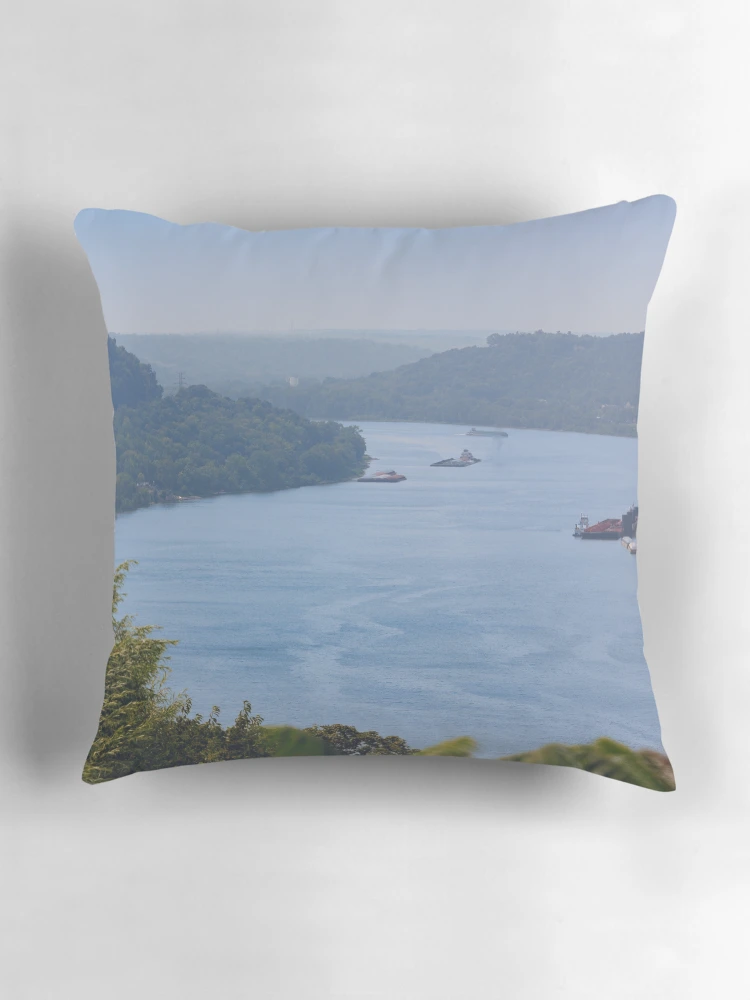 Thumbnail 3 of 4, Pillow, Summer On The Ohio River designed and sold by mattmangrease.
