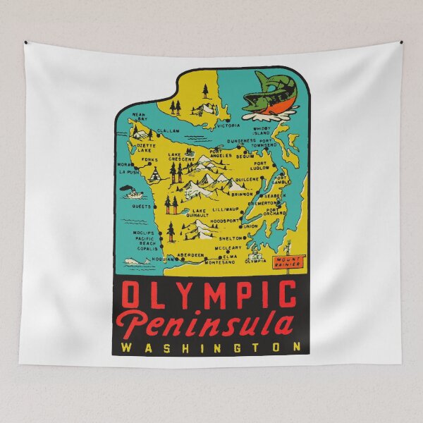 Item preview, Olympic Peninsula Washington Decal Sticker designed and sold by Decal Mania.