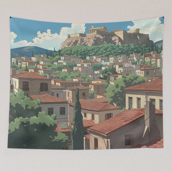 Item preview, Athens, city  | Anime style designed and sold by ComicsFactory.