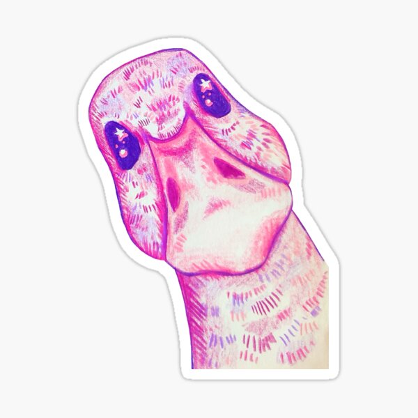 Pink duck looking into your soul Sticker